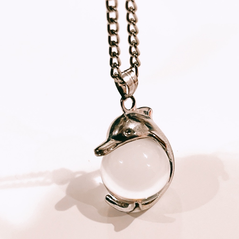 Pool of Light Dolphin Necklace